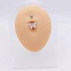 Wholesale Stainless Steel Navel Ring With Heart Butterfly Skull Leaves Star Crown Flowers Zircon Electroplated Women's Piercing Jewelry