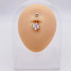 Wholesale Stainless Steel Navel Ring With Heart Butterfly Skull Leaves Star Crown Flowers Zircon Electroplated Women's Piercing Jewelry