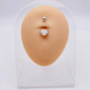 Wholesale Stainless Steel Navel Ring With Heart Butterfly Skull Leaves Star Crown Flowers Zircon Electroplated Women's Piercing Jewelry