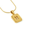 Wholesale Stainless Steel Necklace With Electroplating 26 Letters Pendant And New Sand Pressing Process Snake Chain Design