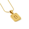 Wholesale Stainless Steel Necklace With Electroplating 26 Letters Pendant And New Sand Pressing Process Snake Chain Design