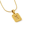 Wholesale Stainless Steel Necklace With Electroplating 26 Letters Pendant And New Sand Pressing Process Snake Chain Design