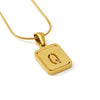 Wholesale Stainless Steel Necklace With Electroplating 26 Letters Pendant And New Sand Pressing Process Snake Chain Design
