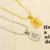 Wholesale Stainless Steel Necklace With Electroplating 26 Letters Pendant And New Sand Pressing Process Snake Chain Design