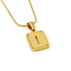 Wholesale Stainless Steel Necklace With Electroplating 26 Letters Pendant And New Sand Pressing Process Snake Chain Design