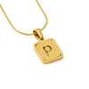 Wholesale Stainless Steel Necklace With Electroplating 26 Letters Pendant And New Sand Pressing Process Snake Chain Design