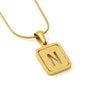 Wholesale Stainless Steel Necklace With Electroplating 26 Letters Pendant And New Sand Pressing Process Snake Chain Design
