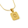 Wholesale Stainless Steel Necklace With Electroplating 26 Letters Pendant And New Sand Pressing Process Snake Chain Design
