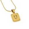 Wholesale Stainless Steel Necklace With Electroplating 26 Letters Pendant And New Sand Pressing Process Snake Chain Design