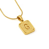Wholesale Stainless Steel Necklace With Electroplating 26 Letters Pendant And New Sand Pressing Process Snake Chain Design