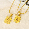 Wholesale Stainless Steel Necklace With Electroplating 26 Letters Pendant And New Sand Pressing Process Snake Chain Design