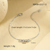 Wholesale Stainless Steel Necklace With Geometric Beads Electroplated Double Layer Stacked Collarbone Chain For Women