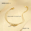 Wholesale Stainless Steel Necklace With Geometric Beads Electroplated Double Layer Stacked Collarbone Chain For Women