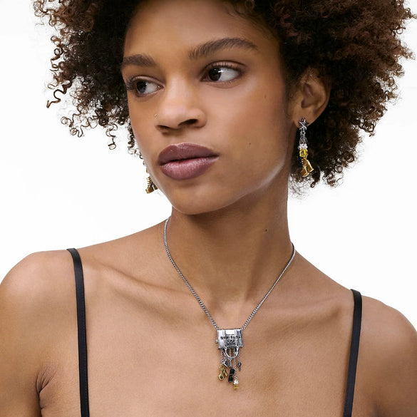 Wholesale Stainless Steel Necklace With Geometric Pattern Cuban Chain Style Electroplated Unisex