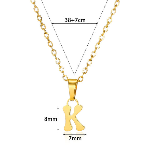 Wholesale Stainless Steel Necklace With Heart Shape And English Letter Pendant Electroplated Cross Chain Unisex