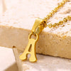 Wholesale Stainless Steel Necklace With Heart Shape And English Letter Pendant Electroplated Cross Chain Unisex