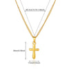 Wholesale Stainless Steel Necklace With 18K Gold Cross Pendant And Round Geometric Design Electroplated