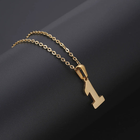 Wholesale 316L Stainless Steel Necklace With Letters Numbers Text Pattern And Cross Chain For Couple