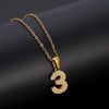 Wholesale 316L Stainless Steel Necklace With Letters Numbers Text Pattern And Cross Chain For Couple
