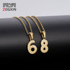 Wholesale 316L Stainless Steel Necklace With Letters Numbers Text Pattern And Cross Chain For Couple