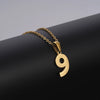 Wholesale 316L Stainless Steel Necklace With Letters Numbers Text Pattern And Cross Chain For Couple