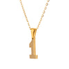 Wholesale 316L Stainless Steel Necklace With Letters Numbers Text Pattern And Cross Chain For Couple