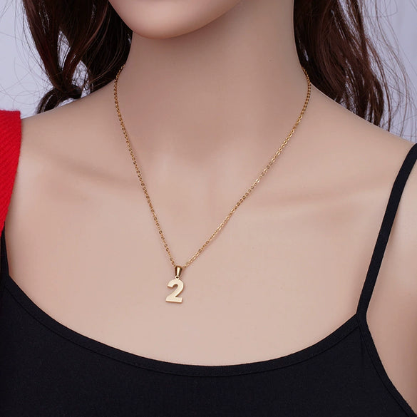 Wholesale 316L Stainless Steel Necklace With Letters Numbers Text Pattern And Cross Chain For Couple