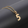 Wholesale 316L Stainless Steel Necklace With Letters Numbers Text Pattern And Cross Chain For Couple