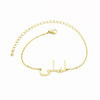 Wholesale Stainless Steel Necklace With Letters Numbers Text Pattern Gold Plated