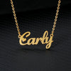 Wholesale Stainless Steel Necklace With Letters Numbers Text Pattern Gold Plated