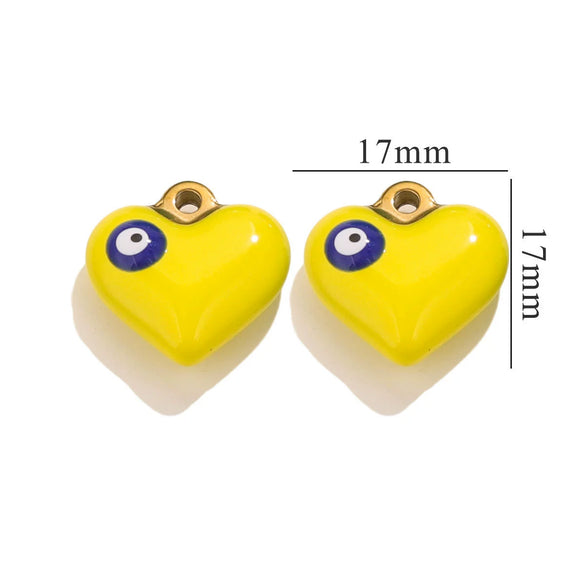 Wholesale Stainless Steel Niche Style Love Earrings With Peach Heart Pendant And Dripping Oil Design