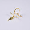 Wholesale Stainless Steel Non Piercing Lip Ring With Cross Sunflower Zircon Pendant Simple Style Electroplating Process