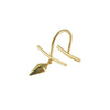 Wholesale Stainless Steel Non Piercing Lip Ring With Cross Sunflower Zircon Pendant Simple Style Electroplating Process