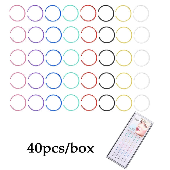 Wholesale Stainless Steel Nose Rings Unisex Geometric Electroplated