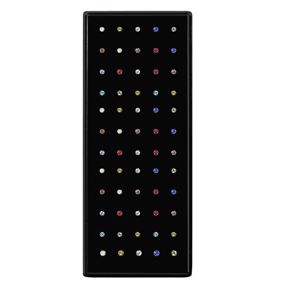 Wholesale Stainless Steel Nose Studs And Nose Rings Diamond Encrusted Round Piercing Jewelry