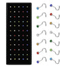 Wholesale Stainless Steel Nose Studs And Nose Rings Diamond Encrusted Round Piercing Jewelry