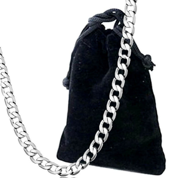 Wholesale Stainless Steel Nylon Chain Geometric Men's Necklace With Electroplating Treatment