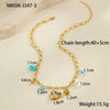 Wholesale Stainless Steel Ocean Style Geometric Starfish Necklace With Electroplating