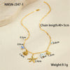 Wholesale Stainless Steel Ocean Style Geometric Starfish Necklace With Electroplating