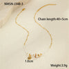 Wholesale Stainless Steel Ocean Style Geometric Starfish Necklace With Electroplating