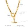 Wholesale Stainless Steel Ochain Necklace For Women With Geometric Style And Electroplating