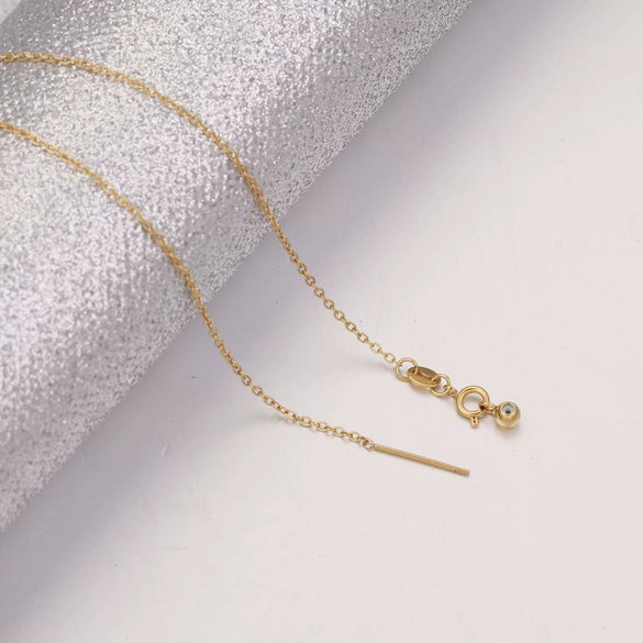Wholesale Stainless Steel Ochain Necklace With Geometric Pattern And Real Gold Plating