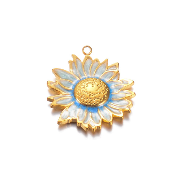 Wholesale Stainless Steel Oil Dripping Floral Pendant Jewelry Accessories For Earrings Hair And Mobile Phone
