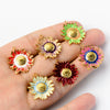 Wholesale Stainless Steel Oil Dripping Floral Pendant Jewelry Accessories For Earrings Hair And Mobile Phone