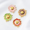Wholesale Stainless Steel Oil Dripping Floral Pendant Jewelry Accessories For Earrings Hair And Mobile Phone