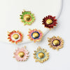 Wholesale Stainless Steel Oil Dripping Floral Pendant Jewelry Accessories For Earrings Hair And Mobile Phone