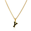 Wholesale Stainless Steel Oil Dripping Letter Pendant Necklace Set With Horse Whip Chain