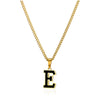 Wholesale Stainless Steel Oil Dripping Letter Pendant Necklace Set With Horse Whip Chain