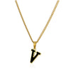 Wholesale Stainless Steel Oil Dripping Letter Pendant Necklace Set With Horse Whip Chain