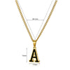 Wholesale Stainless Steel Oil Dripping Letter Pendant Necklace Set With Horse Whip Chain